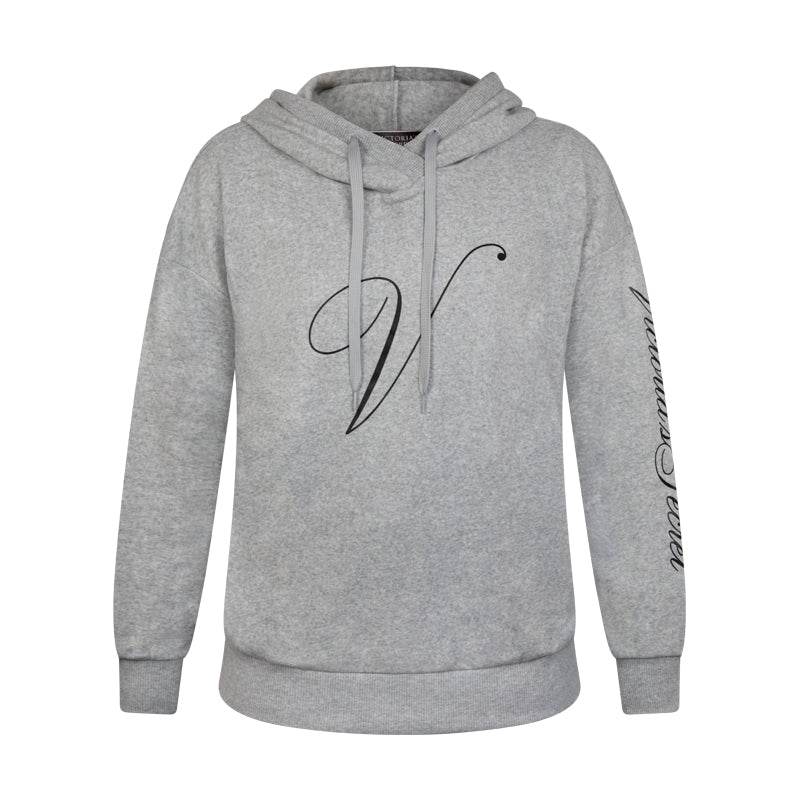 Victoria's Secret 'V' Grey Hoodie Large Women's