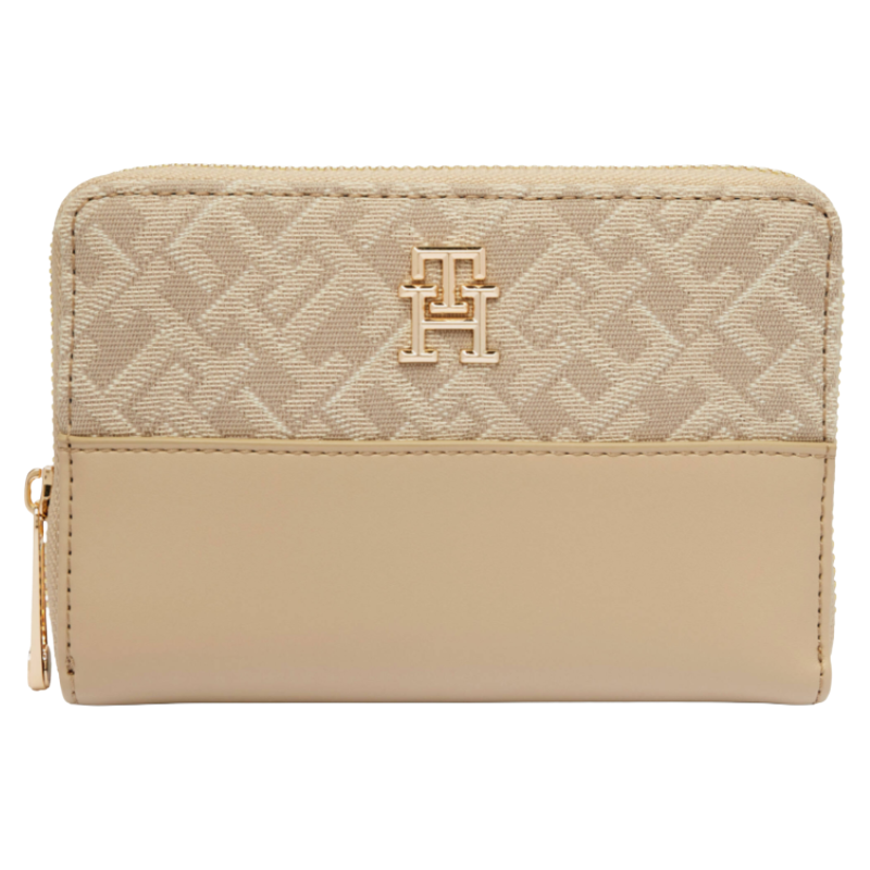Tommy Hilfiger Jaquard Purse Medium Beige Women's
