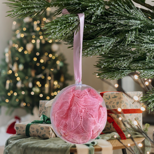 Victoria's Secret Cheeky Lace Knickers Pink Stocking Filler Bauble - Variant