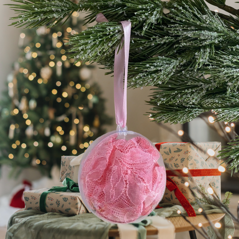 Victoria's Secret Cheeky Lace Knickers Pink Stocking Filler Bauble - Variant