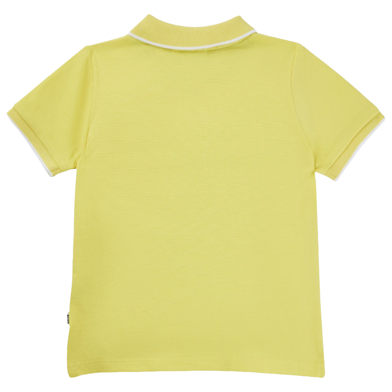 Hugo Boss Boys Polo Shirt Yellow with Logo & Stripes