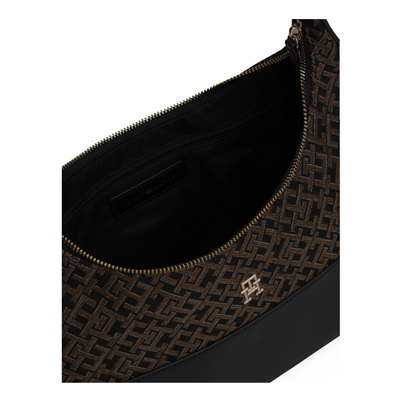 Tommy Hilfiger Jacquard Black Shoulder Bag