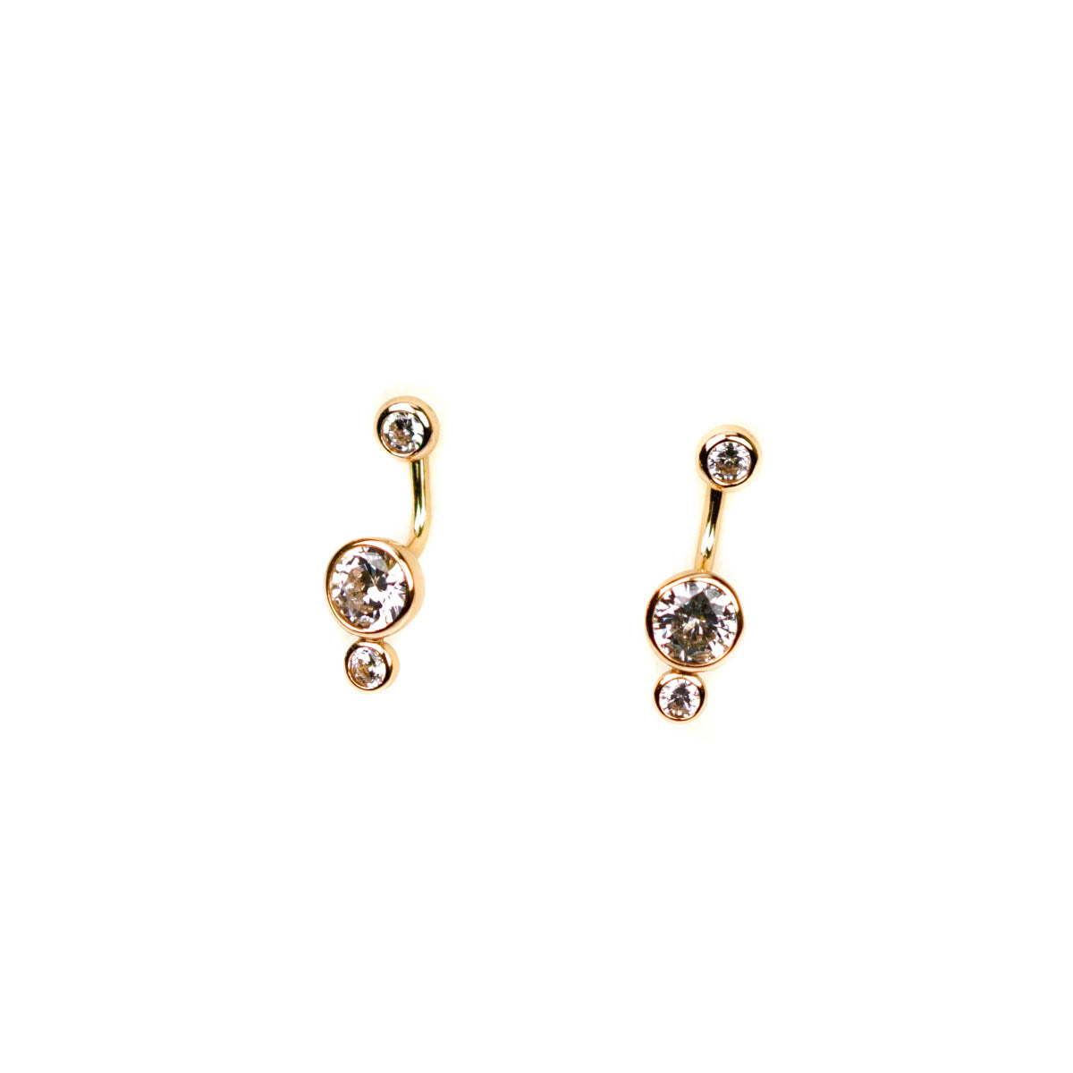 Rose Gold Plated Crystal Stud & Drop Earrings Gift Set Infinity & Co