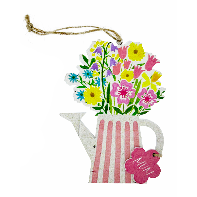 Gisela Graham Pastel Meadow In Vase Hanging Ornament For Mum