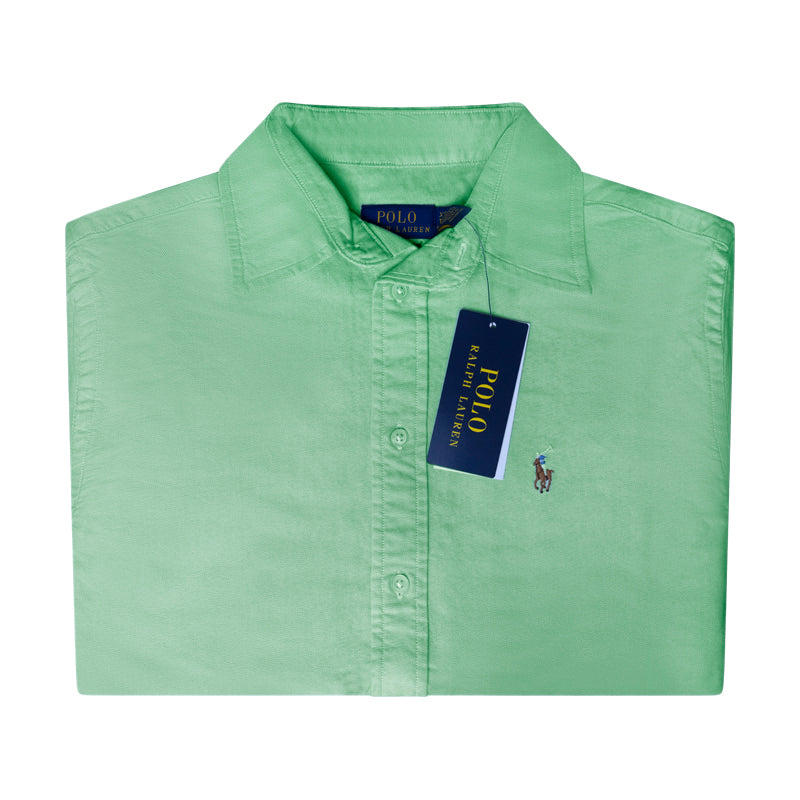 Ralph Lauren Polo Relaxed Fit Cotton Shirt Green Extra Small