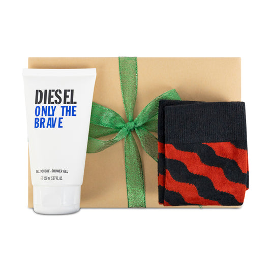 Diesel Only The Brave Shower Gel & Christmas Socks Gift Set