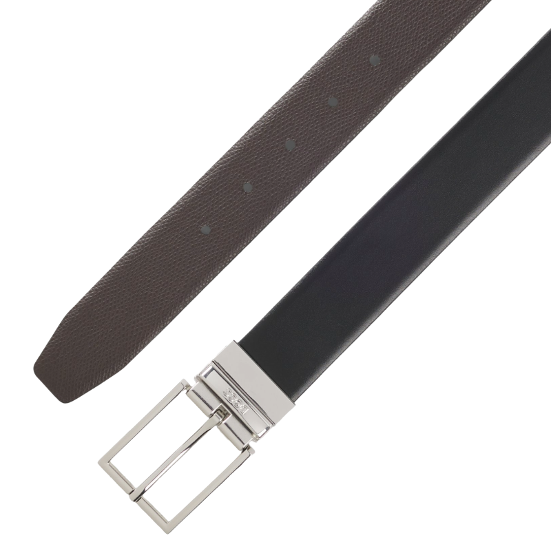 Boss Men's Reversable Belt Olarion Cow Hide Black/Brown (34 inch)