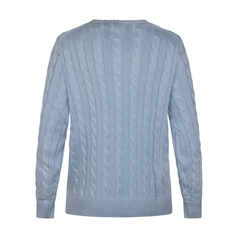 Ralph Lauren Polo Cable-Knit Cotton Jumper Blue