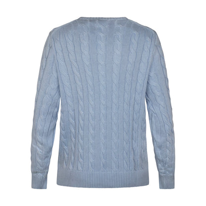 Ralph Lauren Polo Cable-Knit Cotton Jumper Blue