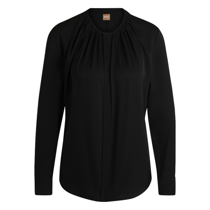 Hugo Boss Women's Silk Blouse Banorah Black 