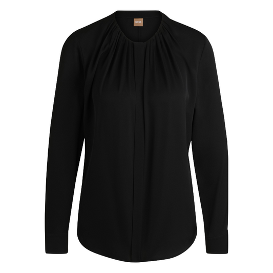Hugo Boss Women's Silk Blouse Banorah Black 