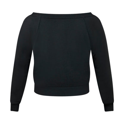  Victoria's Secret Off Shoulder Fleece 'Paris' Black Sweatshirt