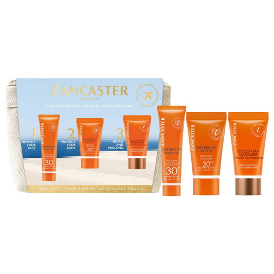 Lancaster Essential Travel Set Face Cream, Body Milk, After Sun Lotion
