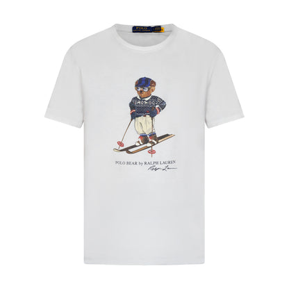 Ralph Lauren Polo Custom Slim Fit Polo Bear T-Shirt White