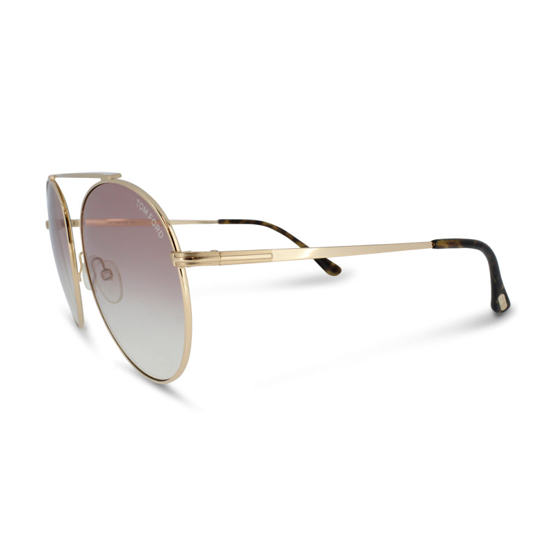 Tom Ford Round Framed Women Metal Sunglasses Simone-02 TF571 28Z
