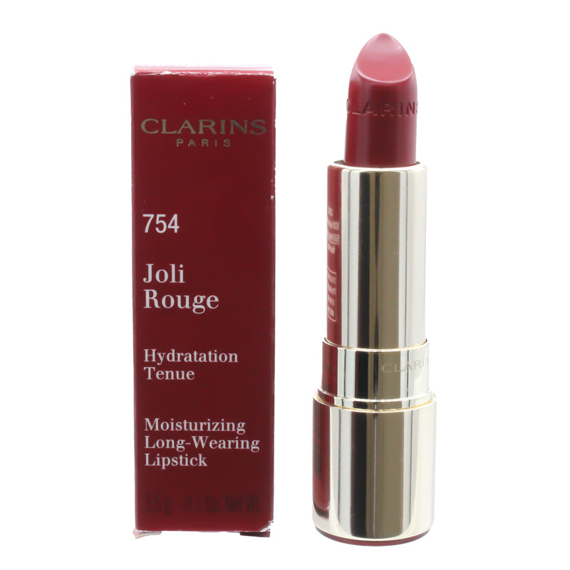 Clarins Joli Rouge Hydration Tenue Lipstick 754 Deep Red