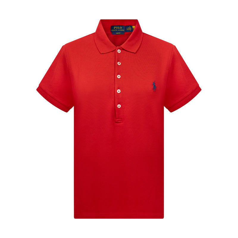 Ralph Lauren Polo Women's Slim Fit Stretch Polo Shirt Red