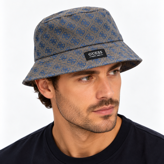 Guess Men's Hat Brown & Blue AM9606POL01