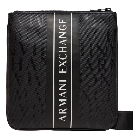 Armani Exchange Flat Crossbody Handbag Messenger Bag Black CC831 