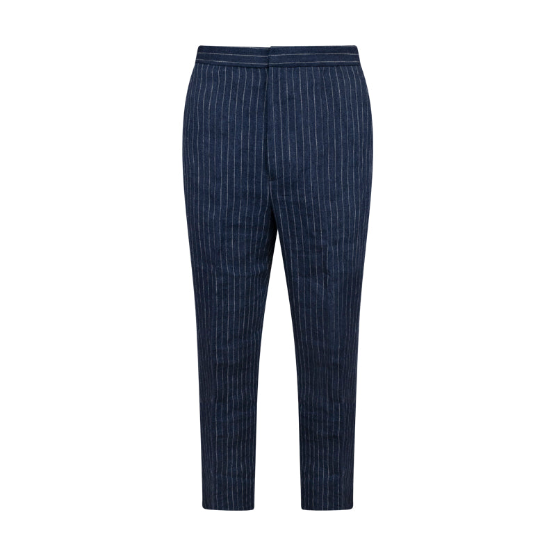 Ralph Lauren Polo Pinstripe Straight Leg Trousers Navy