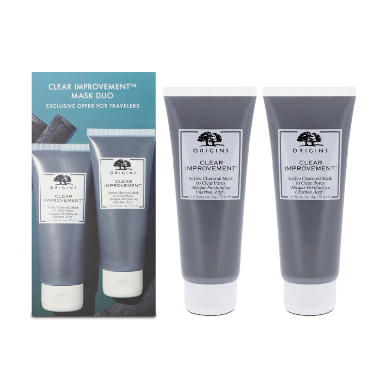 Origins Clear Improvement Active Charcoal Mask Duo 2 x 75ml