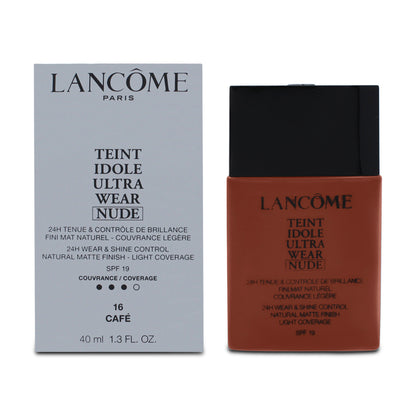 Lancome Teint Idole Ultra Wear Nude Foundation 16 Cafe SPF 19 40ml