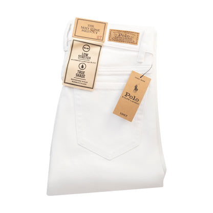 Ralph Lauren Polo Mid Rise Skinny Jeans White 