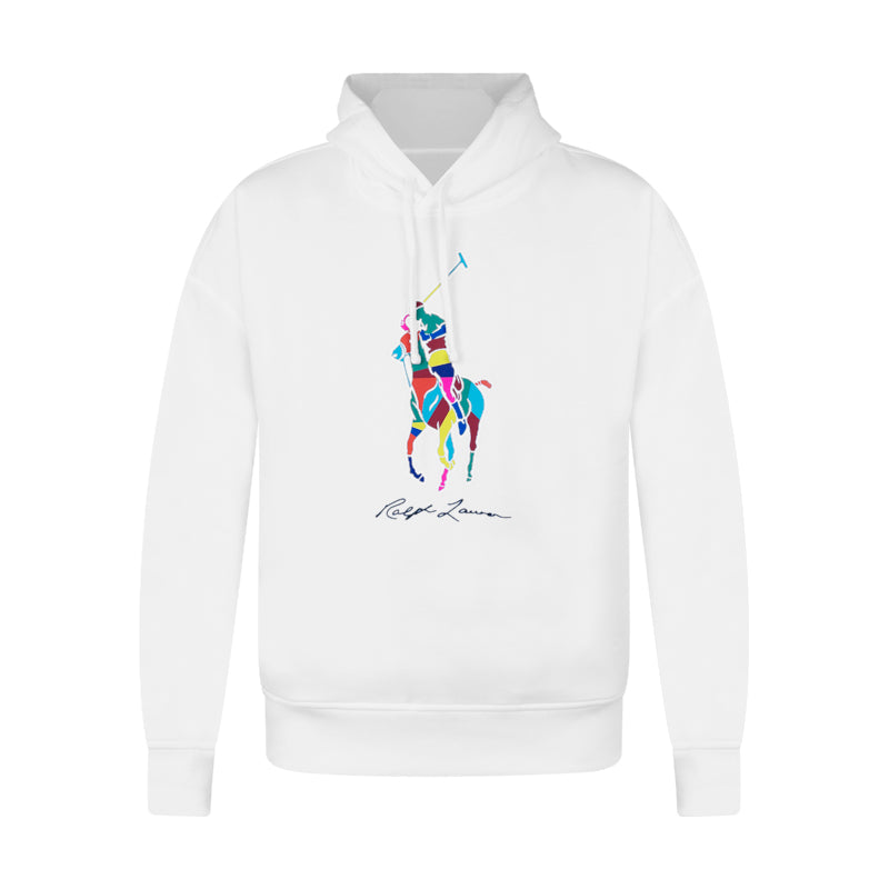 Ralph Lauren Multi-Colour Polo Pony Men's White Hoodie