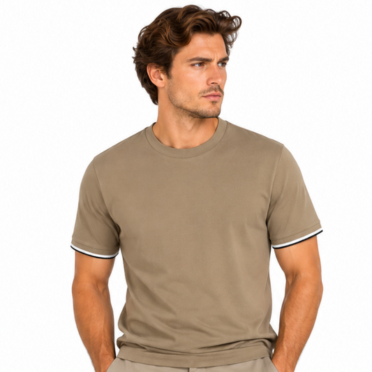Hugo Boss T-Shirt Thompson 04 Dark Beige Men's