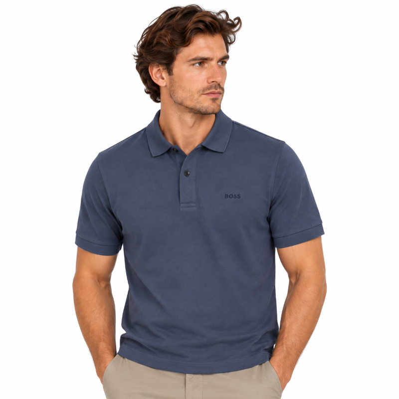 Hugo Boss Polo Shirt Pallas Blue Medium Men's