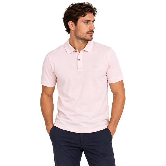 Hugo Boss Pallas Cotton Pink Polo Shirt Men's