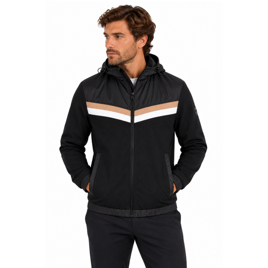 Hugo Boss Seager 116 Zip Up Hoodie Black