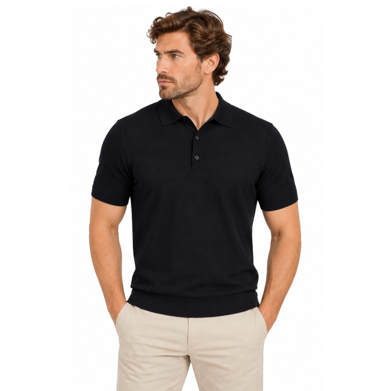 Hugo Boss Pitton 35 Men's Polo Shirt Slim Fit Black 