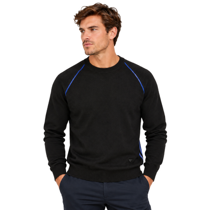 Armani Jeans Wool Cashmere Men's Black Jumper 6Y6MD2 - Small