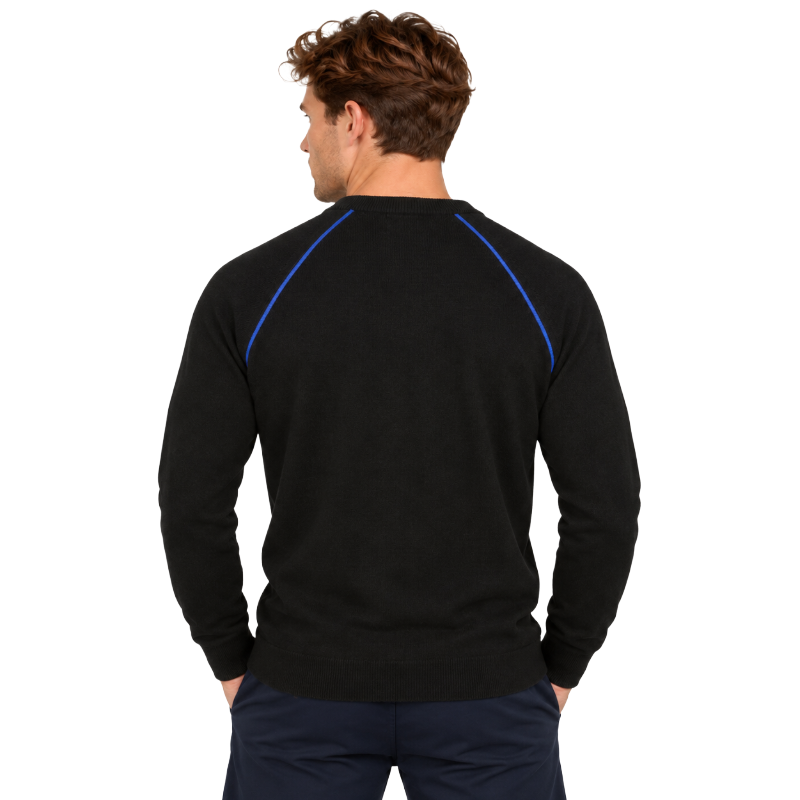 Armani Jeans Wool Cashmere Men's Black Jumper 6Y6MD2 - Small