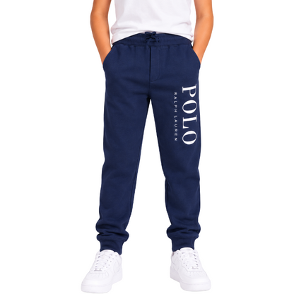Ralph Lauren Polo Logo Spa Terry Boys Joggers Navy