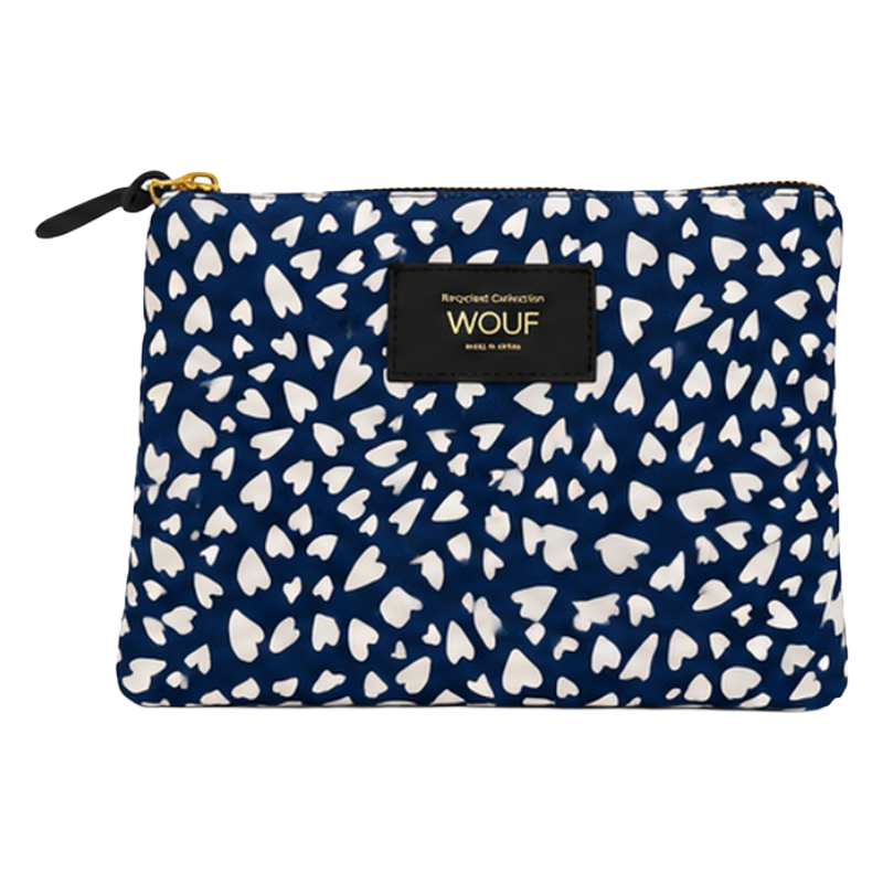 Wouf Hearts Medium Pouch Bag Navy Blue ML240009