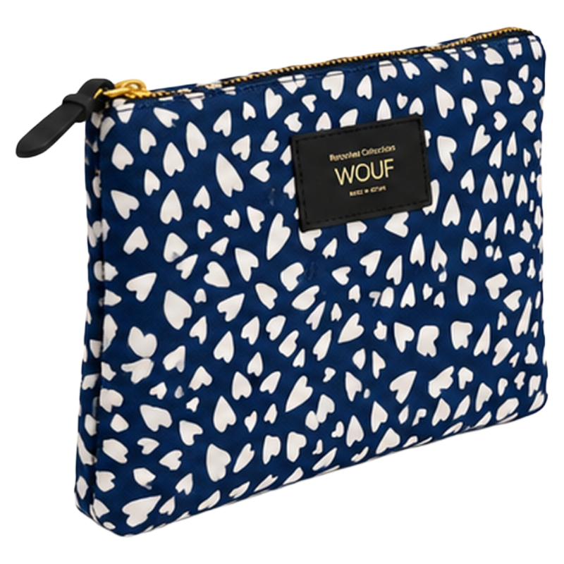 Wouf Hearts Medium Pouch Bag Navy Blue ML240009