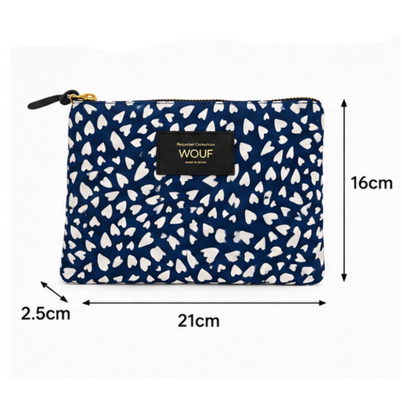 Wouf Hearts Medium Pouch Bag Navy Blue ML240009