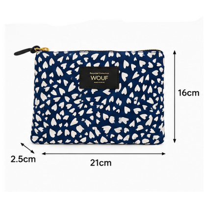 Wouf Hearts Medium Pouch Bag Navy Blue ML240009