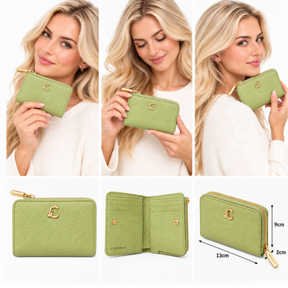 Coccinelle Womens Leather Myrtha Maxi Purse Guacamole Green