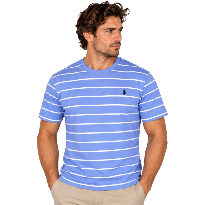 Ralph Lauren Classic Fit Striped Soft Cotton T-Shirt 