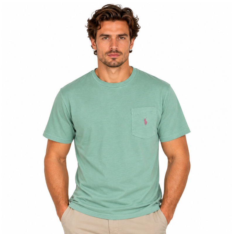 Ralph Lauren Polo Classic Fit Cotton Pocket T-shirt Green For Him