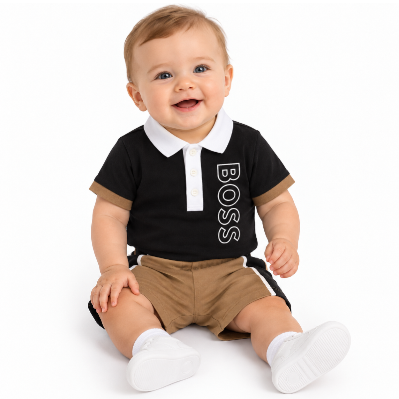 Hugo Boss Baby Boys 2 Piece Clothing Set Polo Shirt & Shorts