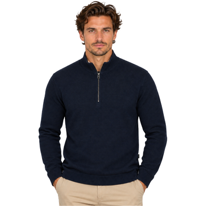 Hugo Boss Tenore 19 Men's Slim Fit Quarter Zip Jumper Dark Blue