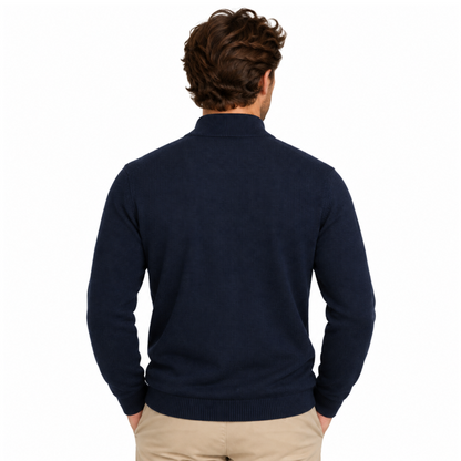 Hugo Boss Tenore 19 Men's Slim Fit Quarter Zip Jumper Dark Blue