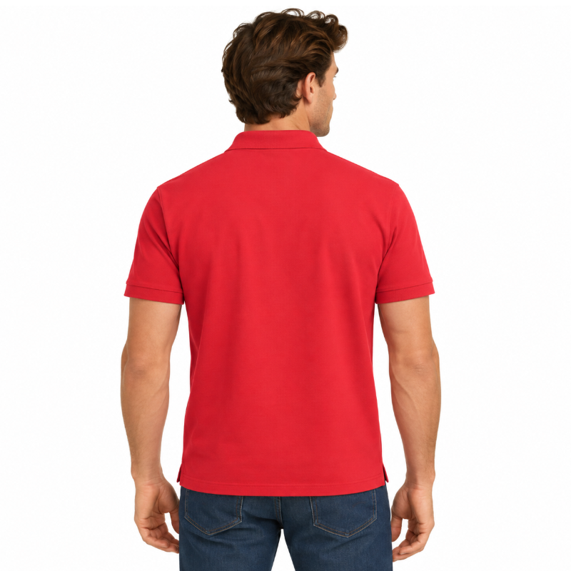 Tom Tailor Men's Samba Red Cotton Polo Shirt
