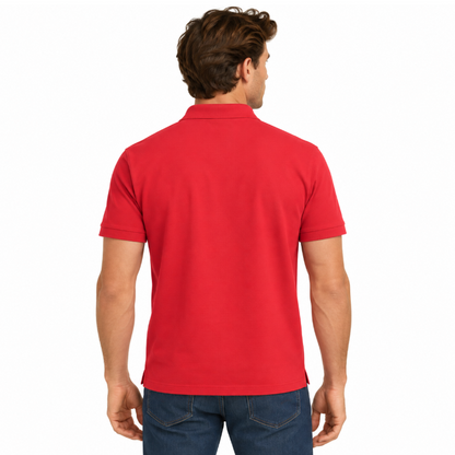 Tom Tailor Men's Samba Red Cotton Polo Shirt
