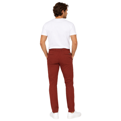 Hugo Boss Kaito Men's Trousers Slim Fit Dark Red UK Size 38