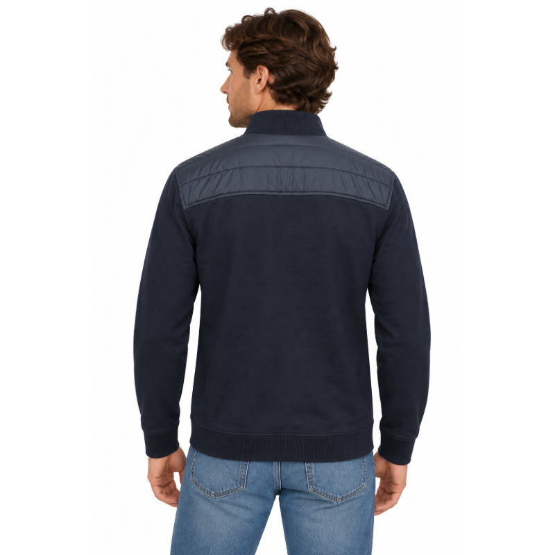 Fynch-Hatton Textilien Mens Navy Blue Jacket 100% Cotton